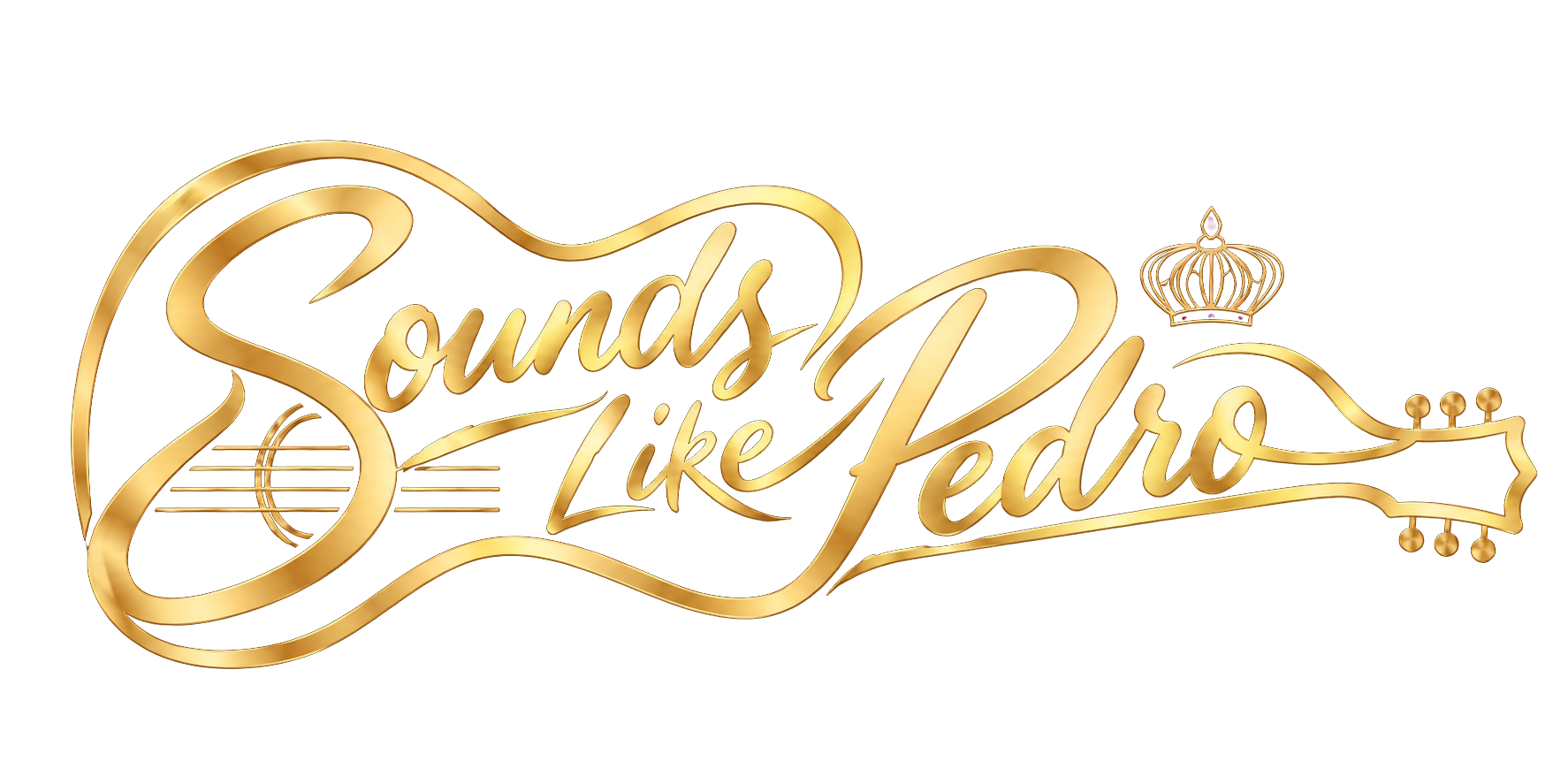 Sounds Like Pedro gold guitar logo
